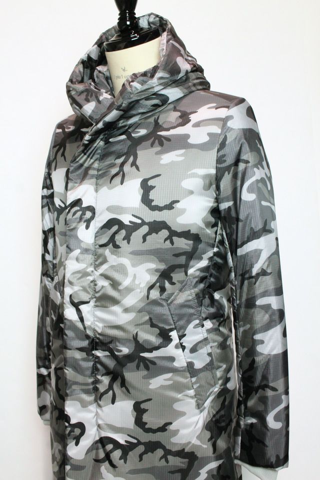 LEON NEXT WRAP HOODED COAT (WHITE CAMO)