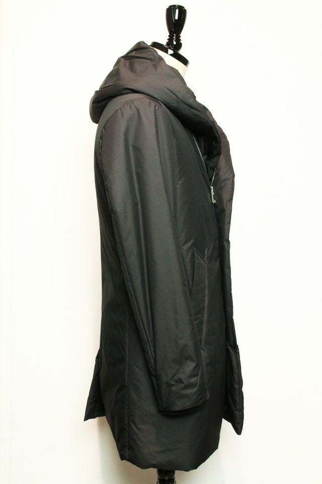 LEON NEXT WRAP HOODED COAT (BLACK)