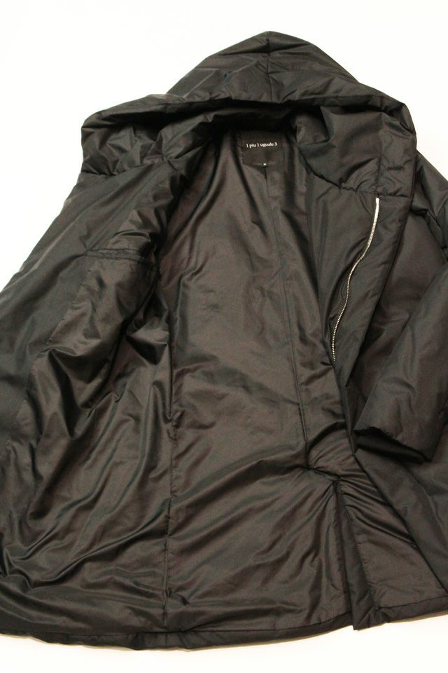 LEON NEXT WRAP HOODED COAT (BLACK)