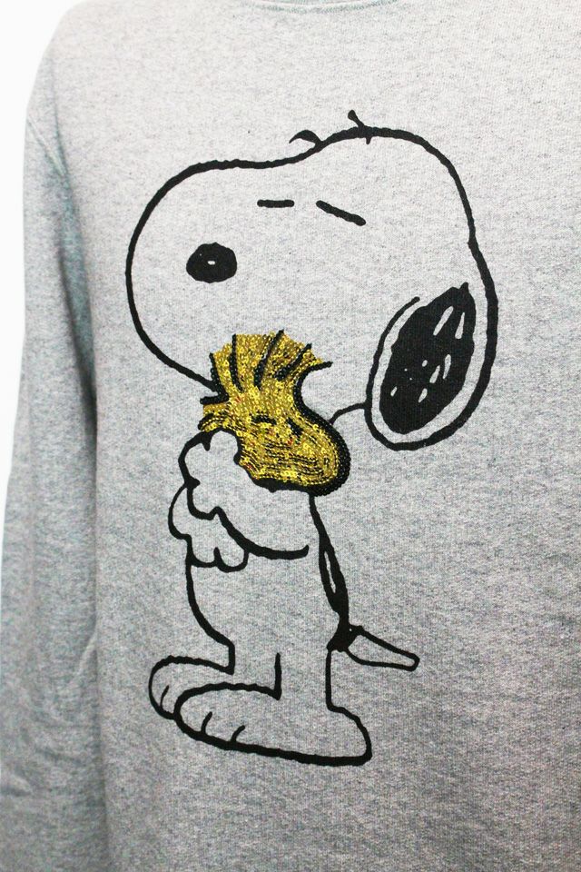 LEON4月号掲載 113 PEANUTS PULLOVER CREW NECK (GRAY)