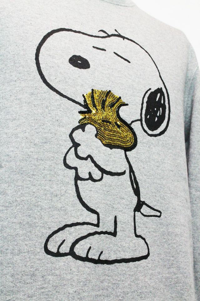 LEON4月号掲載 113 PEANUTS PULLOVER CREW NECK (GRAY)